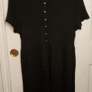 Lane Bryant Women's Black Knee Length Flutter Sleeve Sweater Dress Size 22/24